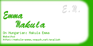 emma makula business card